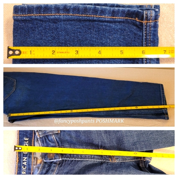 AEO MOM jeans high waisted five pocket ankle length long like new stretch tall - Picture 9 of 17